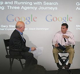 Google_Panel Scott LoSasso, President of LoSasso Advertising, answers questions from the audience and panel moderator Gary Slack of Slack Barshinger at Google offices in Chicago.