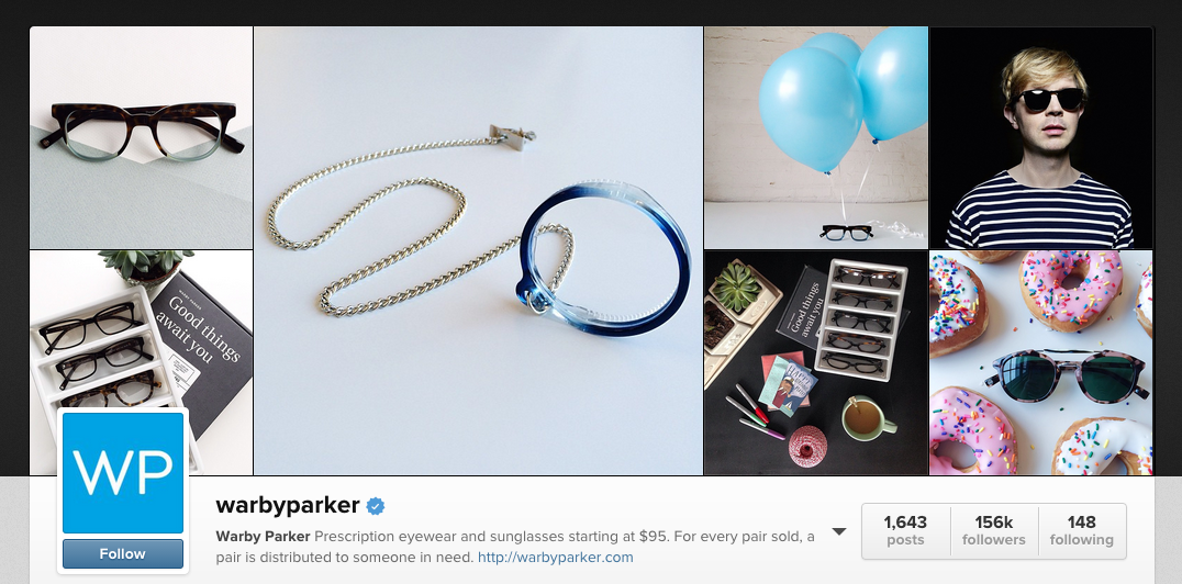 Warby Parker Instagram